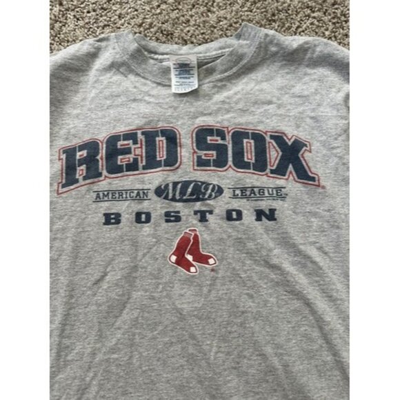 Delta Magum Weight Men Gray Long Sleeve Gray MLB Boston Red Sox Shirt Size Large - Picture 3 of 13